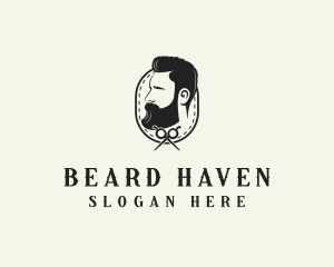 Beard Barber Man logo design