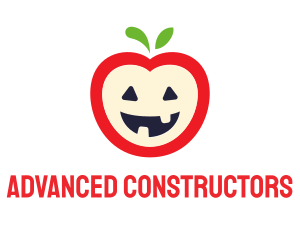 Halloween Fruit Apple logo design