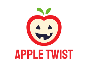 Halloween Fruit Apple logo design