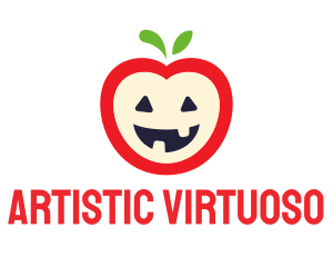 Halloween Fruit Apple logo design