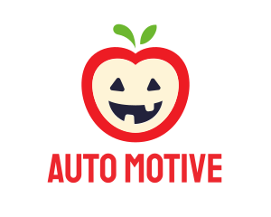 Halloween Fruit Apple logo design