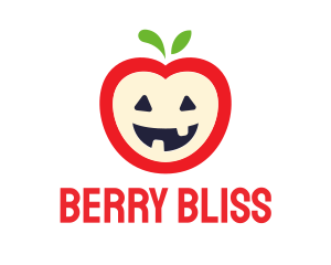 Halloween Fruit Apple logo design