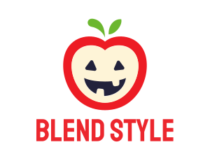 Halloween Fruit Apple logo design