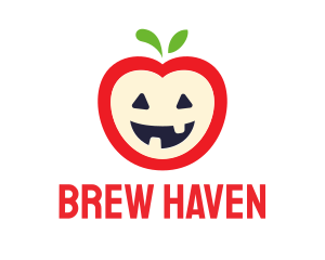 Halloween Fruit Apple logo design