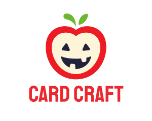 Halloween Fruit Apple logo design