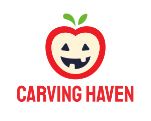 Halloween Fruit Apple logo design