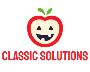 Halloween Fruit Apple logo design