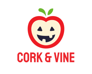 Halloween Fruit Apple logo design