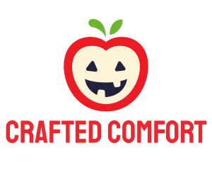 Halloween Fruit Apple logo design