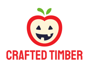 Halloween Fruit Apple logo design