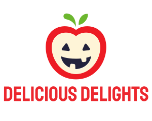 Halloween Fruit Apple logo design