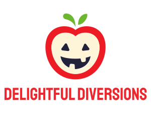 Halloween Fruit Apple logo design