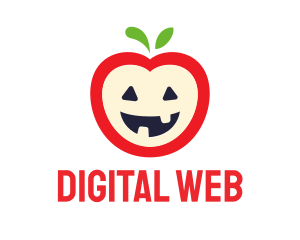 Halloween Fruit Apple logo design