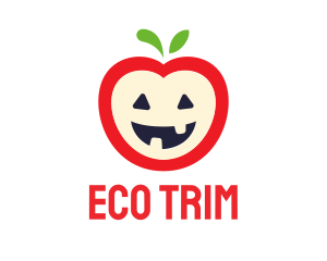 Halloween Fruit Apple logo design