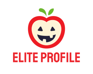 Halloween Fruit Apple logo design