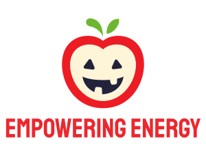 Halloween Fruit Apple logo design