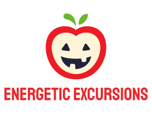 Halloween Fruit Apple logo design