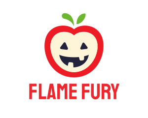 Halloween Fruit Apple logo design