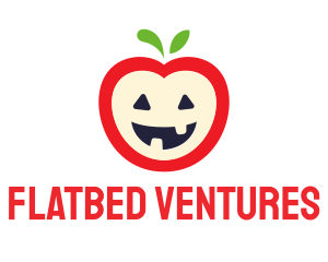 Halloween Fruit Apple logo design