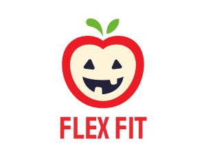 Halloween Fruit Apple logo design