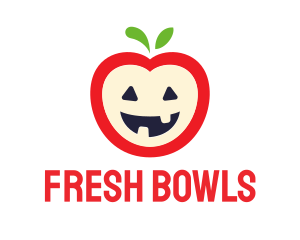 Halloween Fruit Apple logo design