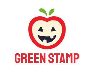 Halloween Fruit Apple logo design