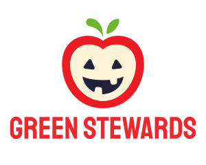 Halloween Fruit Apple logo design