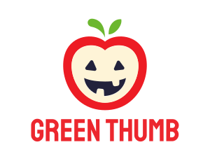 Halloween Fruit Apple logo design