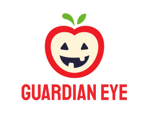 Halloween Fruit Apple logo design