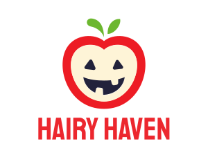 Halloween Fruit Apple logo design