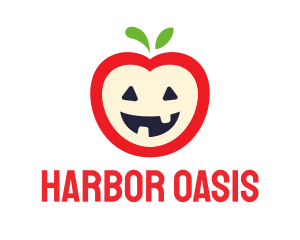 Halloween Fruit Apple logo design