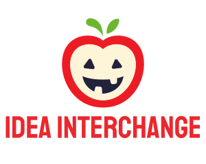 Halloween Fruit Apple logo design