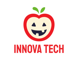 Halloween Fruit Apple logo design