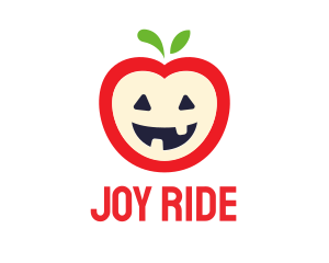 Halloween Fruit Apple logo design