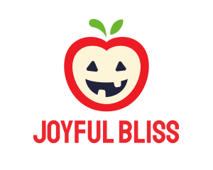 Halloween Fruit Apple logo design