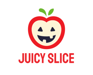 Halloween Fruit Apple logo design