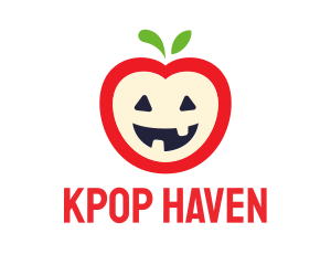 Halloween Fruit Apple logo design