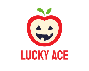 Halloween Fruit Apple logo design