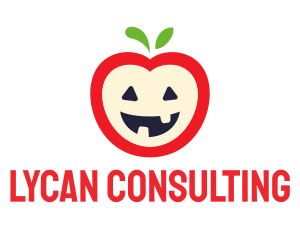 Halloween Fruit Apple logo design