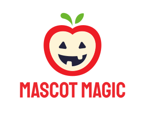 Halloween Fruit Apple logo design