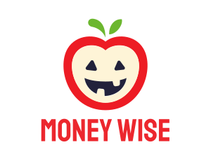 Halloween Fruit Apple logo design