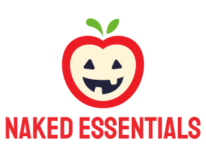 Halloween Fruit Apple logo design