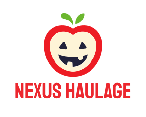 Halloween Fruit Apple logo design