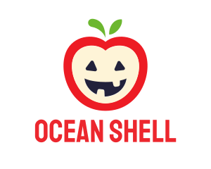 Halloween Fruit Apple logo design