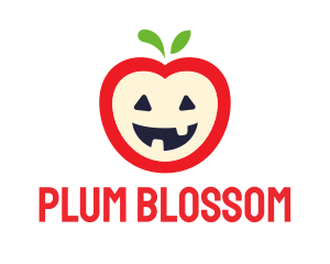 Halloween Fruit Apple logo design