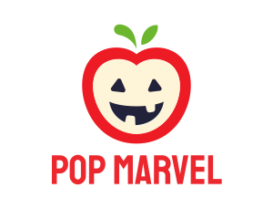 Halloween Fruit Apple logo design