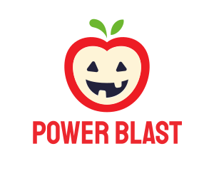 Halloween Fruit Apple logo design