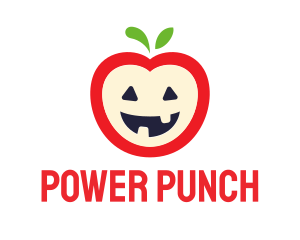 Halloween Fruit Apple logo design