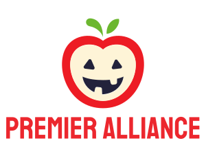 Halloween Fruit Apple logo design