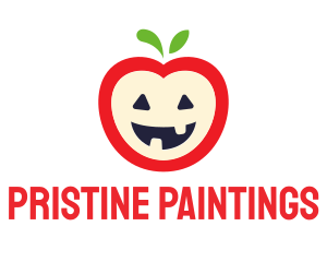 Halloween Fruit Apple logo design